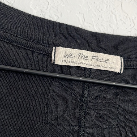 Free People Babydoll Fit Gray Thermal Top - Picture 5 of 9